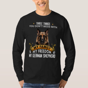 T-shirt Trois choses à ne pas déranger avec berger alleman