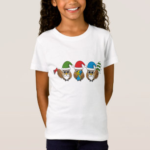 T-Shirt Trois chouettes naines de Noël amusantes