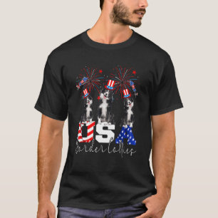 T-shirt Trois colons frontaliers américains portant le dra
