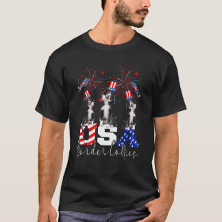 T-shirt Trois colons frontaliers américains portant le dra