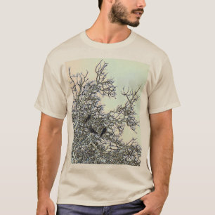 T-shirt Trois corbeaux dans un univers numérique