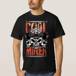 T-SHIRT TROIS CRÂNES DE MINEUR DE CHARBON