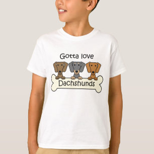 T-shirt Trois Dachshunds