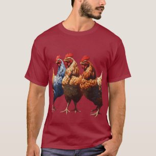 T-shirt Trois French Hens Faith Hope Charity Cut Out v2