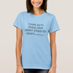 T-shirt Trois garçons de New Jersey ont volé mon coeur
