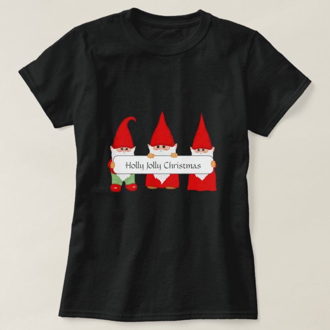 T-shirt trois Gnomes de Noël (Design devant)