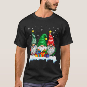 T-shirt Trois Gnomes Lumières d'Arbre Hommes Femmes Xmas H