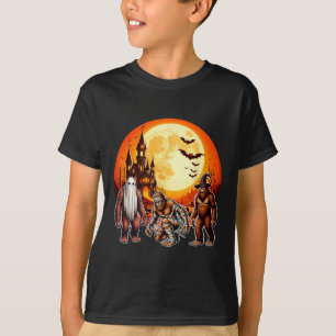 T-shirt Trois Halloween Bigfoots Horror Boo Ghost Witch Mu