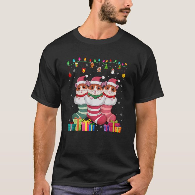 T-shirt Trois Hamster dans Sock Funny Garçons Filles Enfan (Devant)
