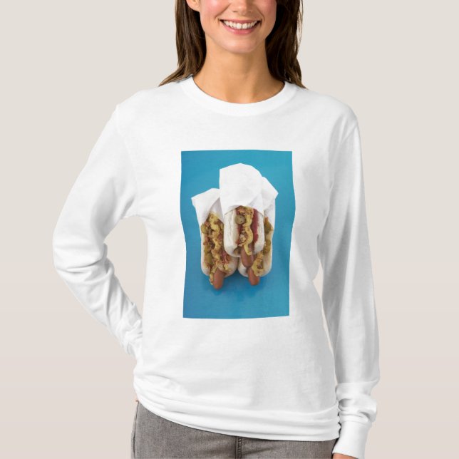 T-shirt Trois hot-dogs en petits pains (Devant)