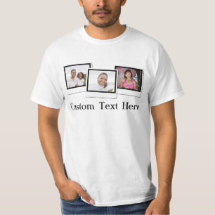 T-shirt Trois instantanés photo personnalisés