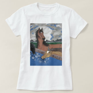 T-shirt Trois jolis chevaux