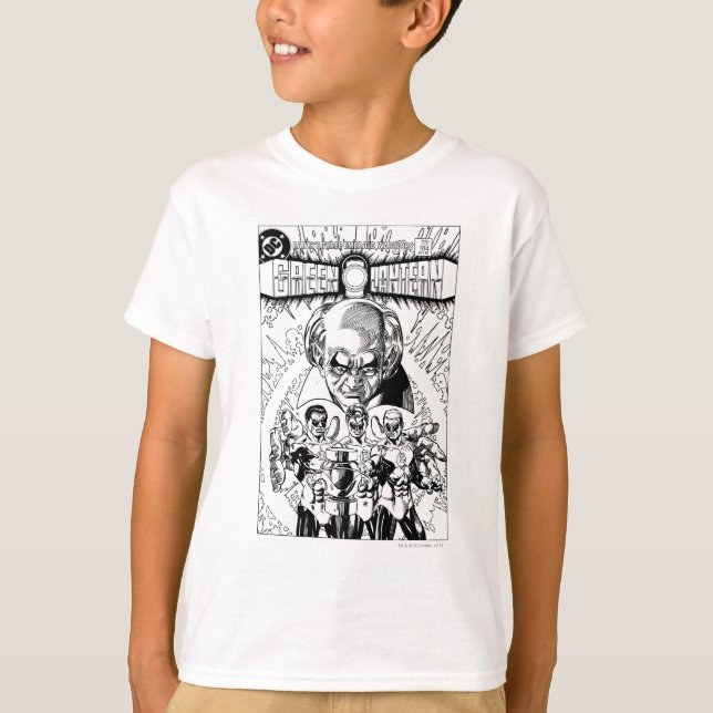 T-shirt Trois Lanternes Vertes Couverture comique, noir et (Devant)