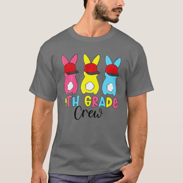 T-shirt Trois lapins Bunny 4E Grade Createur de Pâques Enf (Devant)