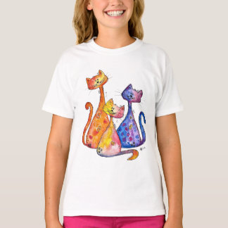 T-shirt Trois mignons chats Whimsical