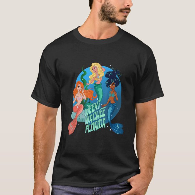T-shirt Trois Msirènes De Weeki Wachee Florida Souvenir (Devant)