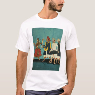 T-shirt Trois musiciens et une fille de danse, Tanjore,