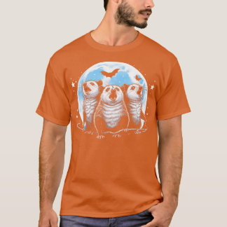 T-shirt Trois opossum hurlant à la lune drôle de animal de