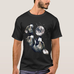 T-shirt Trois parodie de loup lunaire Corgi