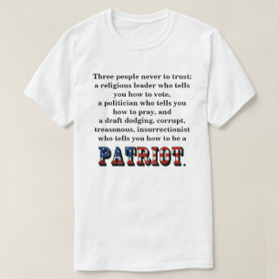 T-shirt Trois personnes n'ont jamais eu confiance;
