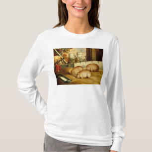T-shirt Trois porcs avec le château à l'arrière-plan