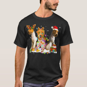 T-shirt Trois Renard à cheveux fils Terriers Chiens Reind