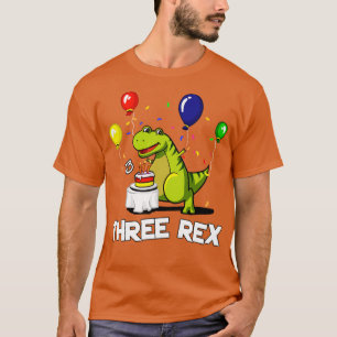 T-shirt Trois Rex 3ème anniversaire de fête TRex Dinosaur