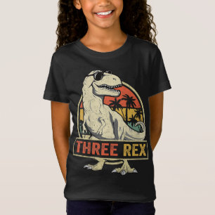 T-Shirt Trois Rex 3ème Anniversaire Troisième Dinosaure 3 