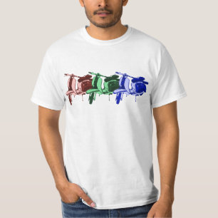 T-shirt Trois scooters vintages d'années '60