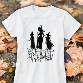 T-shirt Trois sorcières & Spider Web Halloween Tee