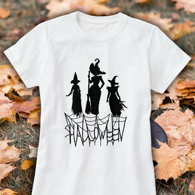 T-shirt Trois sorcières & Spider Web Halloween Tee (Créateur téléchargé)