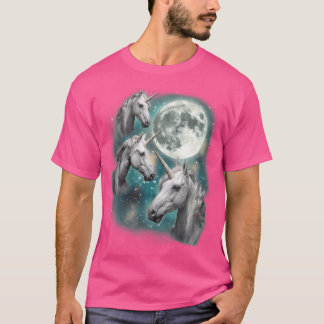 T-shirt Trois Unicorne Lune 3 Imaginaire magique Horne myt