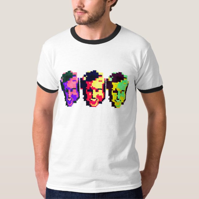T-shirt Trois visages heureux (Devant)