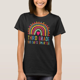 T-shirt Troisième année 100 Jours Arc-en-ciel intelligent