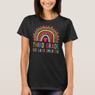 T-shirt Troisième année 100 Jours Arc-en-ciel intelligent