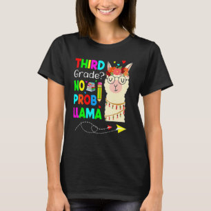 T-shirt Troisième année No Prob Llama Étudiant enseignant