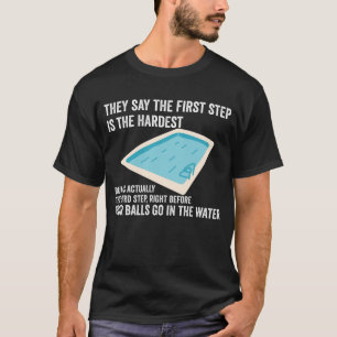 T-shirt Troisième Étape Est La Natation Homme La Plus Dur