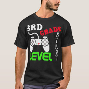 T-shirt Troisième gamer 3ème niveau de niveau de démarrage