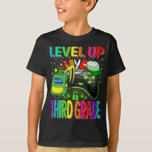 T-shirt Troisième Niveau Jusqu'À L'École Déverrouillée