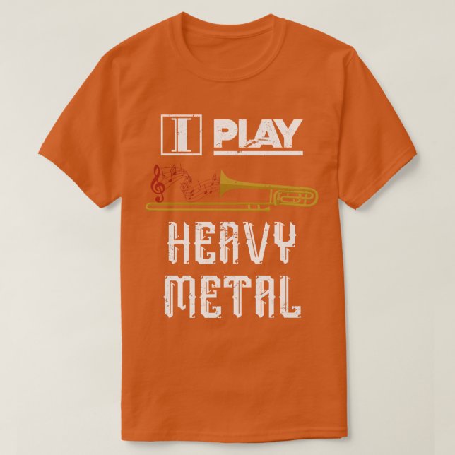 T-shirt Trombone de musique métallique lourde (Design devant)