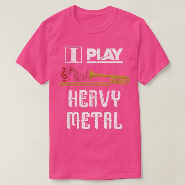 T-shirt Trombone de musique métallique lourde (Design devant)