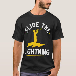 T-shirt Trombone Player Lightning Citation Tromboniste