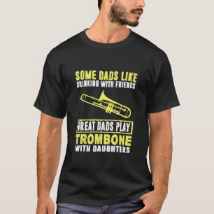 T-shirt Trombone - Trombone Avec Fils De Filles