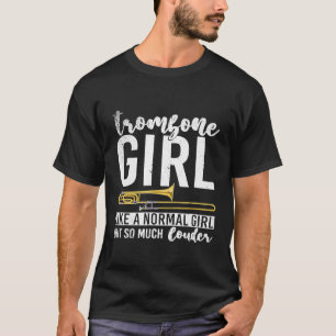 T-shirt Tromboniste Musicien Filles Femmes Cadeau Jazz Mus