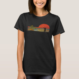 T-shirt Trompe De Pêche À La Mouche Rétro Par Mouche Noire