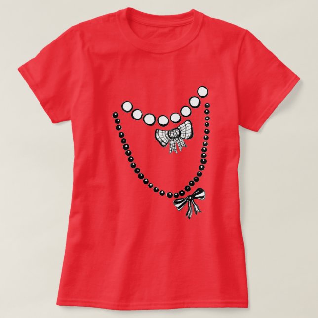 T-shirt Trompe L'oeil Colliers (Design devant)
