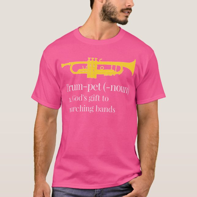 T-shirt Trompette - Don De Dieu À Marching Bands - Drôle T (Devant)