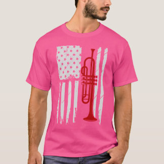 T-shirt Trompette du drapeau américain