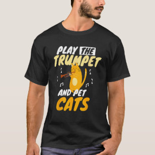 T-shirt Trompette Joueur Chat Trumpeter I Pet Chats Humour