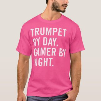 T-shirt Trompettiste le Jour, Joueur le Nuit - Kid Unisex